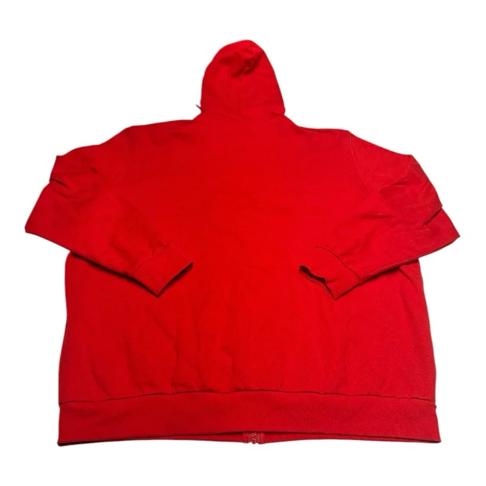 Lacoste Hoodie Men's Size‎ 2XLB Red Full Zip Long Sleeve Sweatshirt Heavyweight